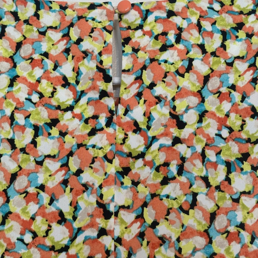 Kasper Multicolor Abstract Floral Bell Sleeve Blouse NWOT • Statement • Size S - Picture 7 of 9